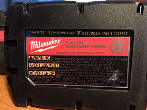 Milwaukee m18 battery date code. Things To Know About Milwaukee m18 battery date code. 
